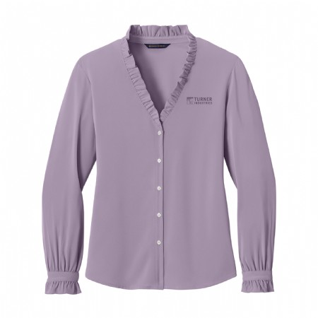 Brooks Brothers Women�s Long Sleeve Ruffle Collar Blouse #3