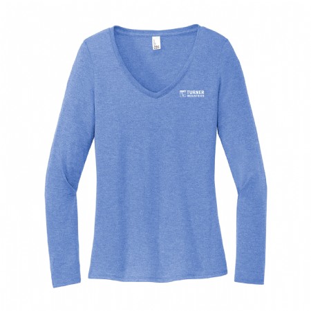 District Women�s Perfect Tri� Long Sleeve V-Neck Tee