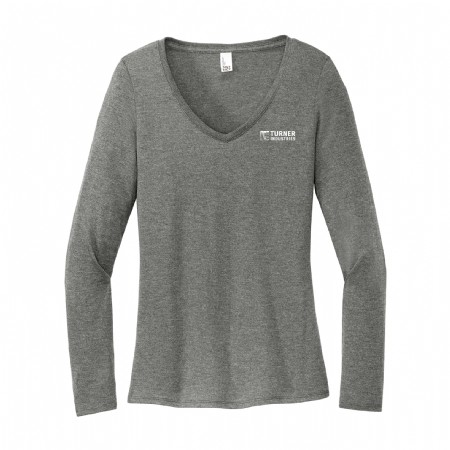 District Women�s Perfect Tri� Long Sleeve V-Neck Tee #2