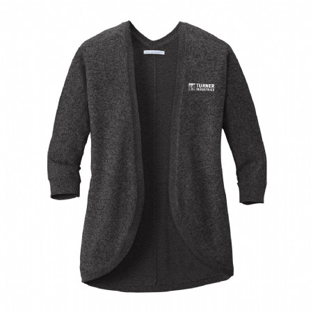 Port Authority Ladies Marled Cocoon Sweater #2