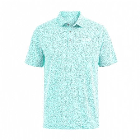 Cutter & Buck Virtue Recycled Botanical Print Featherlight Pique Mens Polo