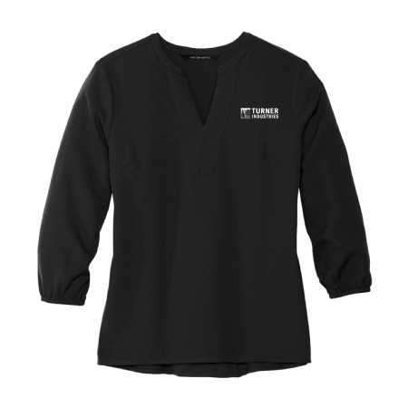 Mercer+Mettle Women's Stretch Crepe 3/4-Sleeve Blouse #2