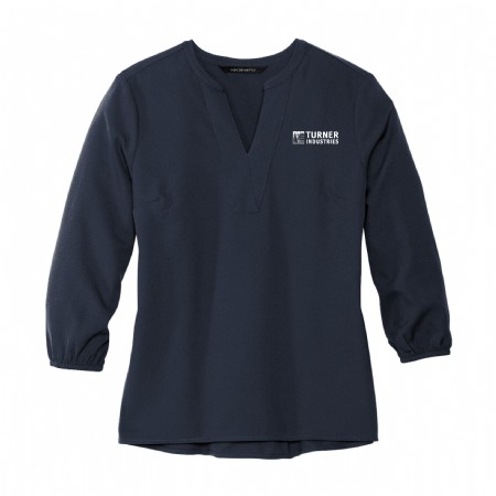 Mercer+Mettle Women's Stretch Crepe 3/4-Sleeve Blouse #3