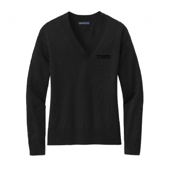 Brooks Brothers Womens Cotton Stretch V-Neck Sweater
